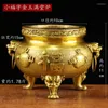 Fragrance Lamps Pure Copper Lucky Character Fu Brass Incense Burner Indoor For Buddha Home Furnishings Chinese Classical Decor