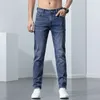 Herenjeans strekken Skinny Spring Fashion Casual Cotton Denim Slim Fit broek Mannelijke broek 220913