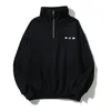 Jacket designer top version design JI new letter print minimalist men and women couple half zip loose sweater