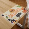 Tovagliette in PVC Tappetini Tappetini per decorazioni natalizie in tessuto di Halloween Tovagliette isolate Sottobicchieri di zucca