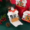 Gift Wrap LBSISI Life 40pcs Santa Claus Cookie Bag Paper Card Decoration For Candy Nougat Gift Packaging Kids Xmas Year Party Favors 220913