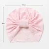 Bébé doux dentelle noeud chapeau garçons filles Turban couleur unie nouveau-né infantile casquette bonnets enfant en bas âge chapeaux infantile chapeaux