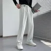 Costumes pour hommes bleu/noir/blanc pantalon de costume hommes mode société hommes robe coréenne ample droite décontracté formel pantalon M-3XL
