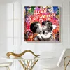 Canvas Paintings Graffiti Modern Love Pop Art Bitcoin Posters and Prints Wall Street Art Pictures for Living Room Decor Cuadros NO FRAME