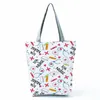 DHL50pcs Stuff Sacks Women Polyester Prints Vertical Section Large Capacity Shoulder Bag Mix Color