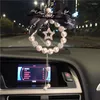 Interiördekorationer Creative Pearl Diamond Car Pendant Cute Dream Catcher Heart Tassels bakspegel Spegel prydnad strass kvinna