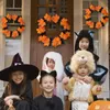 Fleurs décoratives Halloween décoration chauve-souris guirlande pendentif fenêtre porte suspendus guirlande horreur accessoires décor pour les fêtes à la maison Q9a4