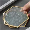 Коврики коврики коврики 1PCS Crystal Glass Paly The Deat Mats Table Коврик для картины резные батончики Kichen Placemat Cup Decoation Dr Dhmpt