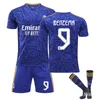 Voetbalsets Designer Jerseys 21-22-23 Home and Away Two No. 9 Benzema voetbal jersey 20 Vinicius Kids 'Wear Cr1k