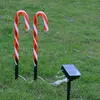 Andere feestelijke feest Solar Cane Light One Drag Four Five Candy Lights Christmas Decoration LED Holiday Lights