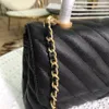 10A Top Tier Small Chevron Coco Flap Bag 23cm Luxury Designer Handle Handbag Mirror Quality Womens Real Leather Caviar Quilted Purse Black Shoulder Gold Box Chain Bag