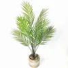 Faux Floral Greenery Künstliche Pflanze Bambus Palme 50 cm Real Touch Kunststoff Gefälschte Blume Für Hochzeit Dekoration Hause Garn Weihnachten party Dekor J220906