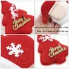 Christmas Decorations 10PCS Merry Ornament plush snowman accessory Craft Year DIY Santa Claus Pendants Home Furnishing Tree Decoration 220912