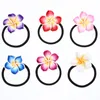 Bandanas 12pcs plumeria bandas de cabelo elásticas lindas lindas laços de cabelo duráveis ​​para