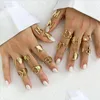 Bandringe Damen Neue Mode Gold 26 Buchstaben Ring Persönlichkeit Alphabet A C H M Y Einstellbar DIY Jewely Drop Lieferung 2021 Je Yydhhome Dhej2