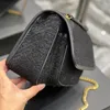 Tasarımcı Omuz Crossbody Bags Niki Zinciri Vintage Brekled Deri Çanta Kadın Çanta Çizgili Çanta Sonbahar Kış Yün Çanta Küçük Orta