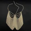 Creative Tassel Dress Body Chain Mask Maternity Photography Props Head Trim Exaggerated Sexy Bra Skirt Pregnancy Woman Shooting