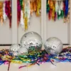 Kerstdecoraties 1Pack spiegelglas 30 60 mm bal kerstboomhangende ornamenten hangers bauble disco home party decoratie 220912