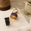 Klusterringar antika 925 sterling silver oregelbunden droppglasyr guldfärg för kvinnor eleganta festsmycken 2022