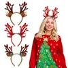 Bandanas Aboofan 3pcs rendier Antlers Hoofdbanden Kerstmis Haar Hoops Kerstmis Decoraties Holiday Accessoires
