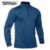 الرجال tshirts tacvasen Springfall Sports Sports سترة 14 سحاب قمم تنفس الصالة الرياضية الجري tirt pullover الذكور Activewear 220913