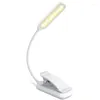 Lámparas de mesa Lámpara de lectura Abrazadera de libro LED 360 ﾰ Luz recargable USB flexible para oficina nocturna