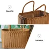 Storage Baskets Home Shopping Hand Vegetable Decorative Woven Flower Arrangement Imitating Rattan Picnic Bag 220912