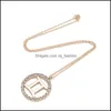 H￤nge halsband 18k guld stj￤rntecken rund pendell halsband aries gemini libra 12 konstellation klassiska diamantsmycken d mjfashion dhjbo