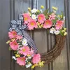 Decorative Flowers Valentines Front Door Decor Wreath Versatile Colorful Cottage Durable Window Suction Cups Organizer