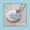 Pendant Necklaces 2 Styles Fashion Necklace Moon I Love You To The And Back For Mom Sister Family Pendant Link Chain Drop De Yydhhome Dh8Ai