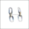 Fascino sfumato colore acrilico catena charms orecchini pendenti per donna moda esagerazione coreana grande consegna regalo gioielli 2 Dhseller2010 Dh3Bj