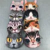 Animaux 3D super mignons-chat porte-monnaie sac à main 10CM chiens sacs à monnaie en peluche portefeuille pochette petit sac à main bolsa de moeda monedero gato