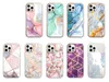 Gegalvaniseerde marmeren hoesjes voor iPhone 11 12 13 14 15 Pro Max 7 8 Anti-Drop Telefoonhoes