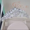 Wedding Hair Jewelry Delicate Vintage AB color Wedding Crown Alloy Bridal Tiara Baroque Simple Princess Headband Rhinestone Half Round Tiaras Combs T220907