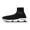 Sock casual skor män kvinnor designer sneaker stickad mesh mode trippel svart vit röd grön neno oreo röd gul graffiti mörk marinblå herr tränare sport sneakers