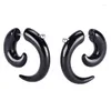 Dangle Earrings European American Style Black Horn Shaped Hypoallergenic Spiral Snail Stud Jewelry