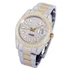 Дизайнерские часы Date Rolesx Gmt Watch Diver Watch Steel Movement Tone Ice Cube Diamond Gypsophila
