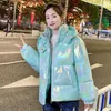 Женские траншеи Coats Winter Jacket Женский краткий абзац 2022 Цвет с капюшоном хан с свободным хлопковым пальто 812