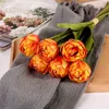 Faux Floral Greenery 6PcsBouquet Artificial Flower Silk Tulip Real Touch Fake Plant For Christmas Wedding Decoration Accessories Home Yarn Decor J220906