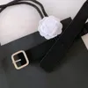 Cintura classica con lettere di cristallo geometriche di marca Cintura in vita firmata in pelle di cashmere nera per accessori da donna Gioielli con zirconi di moda