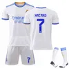 Voetbalsets Designer Jerseys 21-22-23 Home and Away Two No. 9 Benzema voetbal jersey 20 Vinicius Kids 'Wear Cr1k