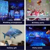 ElectricRC Animals 1PCS Remote Control Flying Air Shark Toy Clown Fish Balloons RC Helicopter Robot Gift For Kids Inflatable With Helium Fish plane 220913