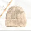 Chapeaux pour femmes hiver automne extérieur garder au chaud épais fourrure de lapin tricoté laine chapeau Streetwear Bonnet