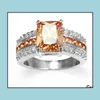 Solitaire ring mode smycken kvinnor män mtiple färg ring kunzite onyx morganit ädelstenar 12st 925 sterling sier bröllop flowe vipjewel dhngh