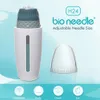 Aiguille Bio 24 Pins Longueur Réglable Titane Microneedle Rouleau Hyaluronique DermaStamp Sérum Aiguille Derma Microneedling Soins de la Peau Outils de Beauté