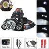8000Lm CREE XML T6 R5 LED Headlight Headlamp Head Lamp Light 4-mode torch 2x18650 battery EU US AU UK Car charger for fishing Lights250S