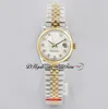 EWF 31mm 278273 ETA A2688 Ladies automáticas assistem dois tons Amarelo Gold Mop Diamond Dial Dial