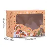 Christmas Decorations 3/9/12 X Snowflake Tree Polka Dot Storage Gift Boxes With Clear Window