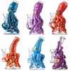 Halloween -stijl ogen teetch unieke glazen bongs waterpijpen waterpijpen douchekop percolator octopus olie dab rigs beker bong 5 mm dikke mini wax rigs met kom