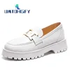 Kleiderschuhe klassische Frauen Slebende Schuhe Echtes Leder Frühling Büro Dame täglich dicke Sneaker Casual Trend Girl Schuhe Studenten 220913